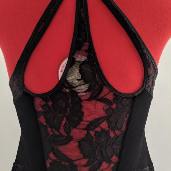 Velvet and Lace Black Nightshade Mini Dress SP - Picture 10 of 16